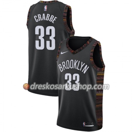 Muški NBA Dres Brooklyn Nets Allen Crabbe 33 Nike 2018-19 City Edition Crna Swingman